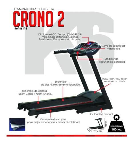 Caminadora Eléctrica K6 Modelo Crono 2 120 Kg