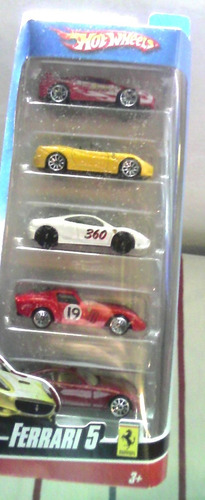 Carros Hotwheels Pack 5 Originales Mattel Ferrari 20 Verdes