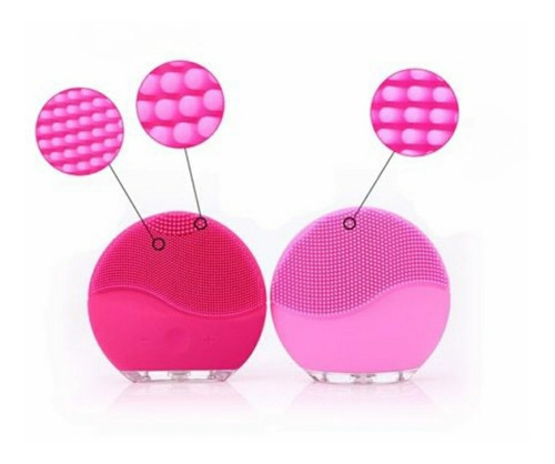 Cepillo Facial Eléctrico De Silicona Tipo Foreo Usb Fucsia