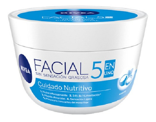 Crema Facial Nivea 5 En 1 Anti Arrugas Y Cuidado Nutritivo