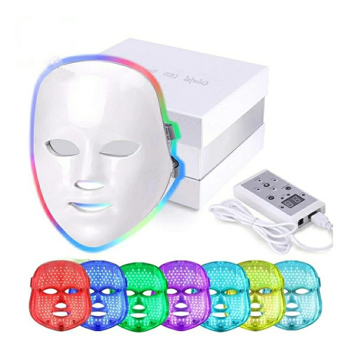 Máscara Facial Led Fototerapia 7 Colores Con Caja Tienda