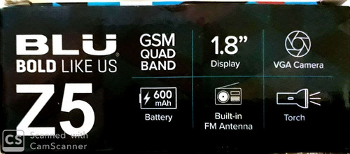 Celular Z5 Blu Doble Sim. Camara
