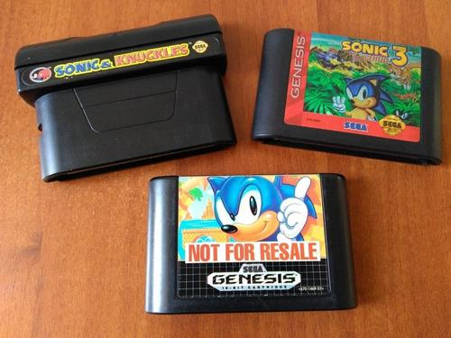 Juegos Sega Genesis Sonic & Knuckles 3x1 50v