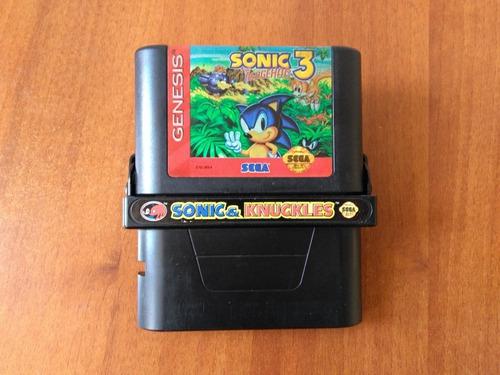 Juegos Sega Genesis Sonic + Tranoortador De Juego 3x1 50v