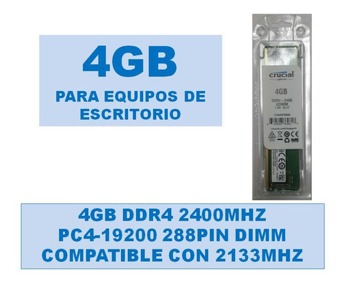 Memoria 4gb Ddrmhz Pc Equipos De Escritorio