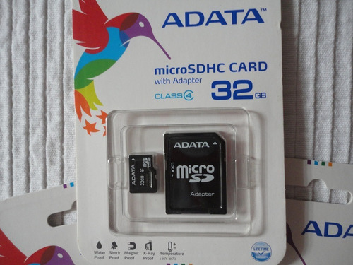 Memoria Adata Microsdhc 32gb Clase4 C/adaptador Original