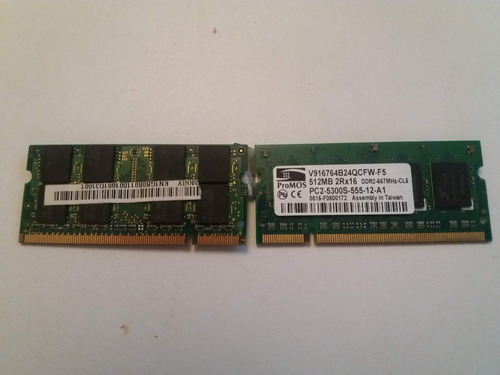 Memoria Ddr2 1gb 512 Mb Y 1 Gb Laptop