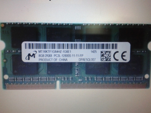 Memoria Ddr3 Para Laptop 8 Gb