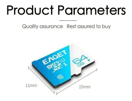 Memoria Eaget 64 Gb Micro Sd Class 10