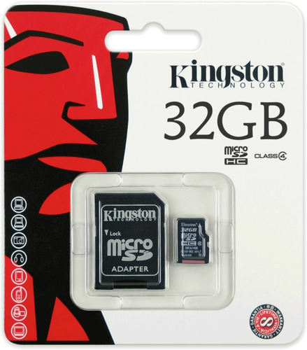 Memoria Micro Sd 32gb Kingston Con Adaptador 100% Originales