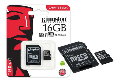 Memoria Micro Sd Hc 16gb Kingston Clase10 Original 4$ Sellad