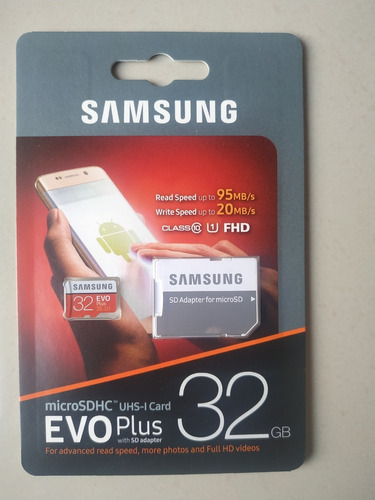 Memoria Micro Sd Samsung 32gb. Evo Plus. Clase 10