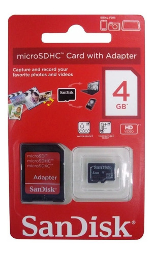 Memoria Micro Sd Sandisk 4gb