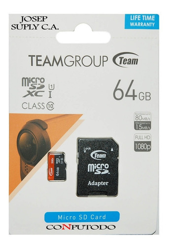 Memoria Micro Sdxc I Class 10 Teamgroup 64gb Full Hd