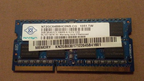 Memoria Ram 2 Gb Ddr3 Lapto