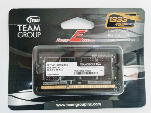 Memoria Ram Elite Plus Teamgroup 4gb mhz Para Laptop
