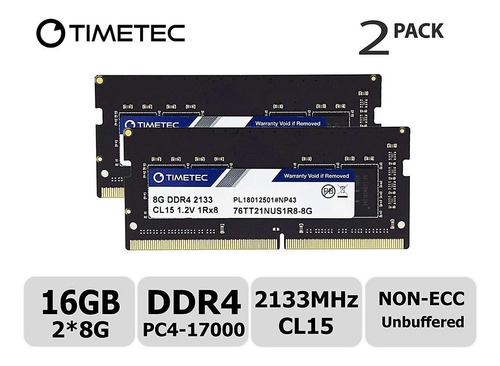 Memoria Ram Laptop Timetec 16gb Kit 2x8gb Ddrmhz M.usa