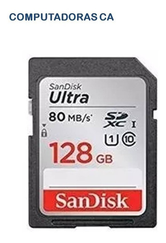 Memoria Sd Sandisk Ultra 128 Gb Clase mb/s 533x