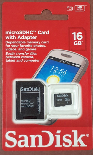 Memorias Micro 16gb Sdhc Sandisk