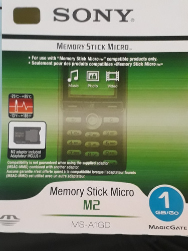 Memory Stick Micro De 1gb Y De 62 Mb Sony Original M2 (10)
