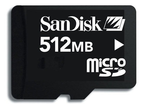 Micro Sd Sandisk 512mb + Adaptador De Memoria