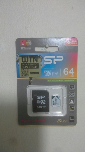 Microsd Con Adaptador Sp 64 Gb 85 Mb/s 15usd