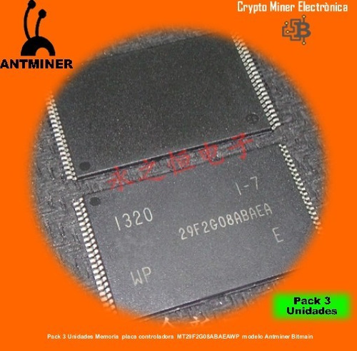Pack 3 Unid Memoria Mt29f2g08abaeawp Miner Bitmain Antminer