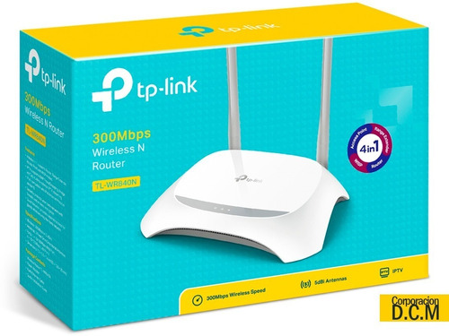 Router Inalambrico Tp-link Wr840n 2 Antenas 300mbps Wifi