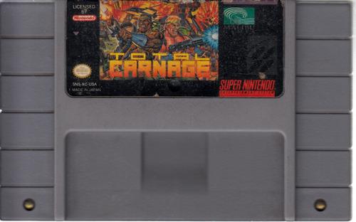 Total Carnage Video Juego De Super Nintendo Original Qq A8
