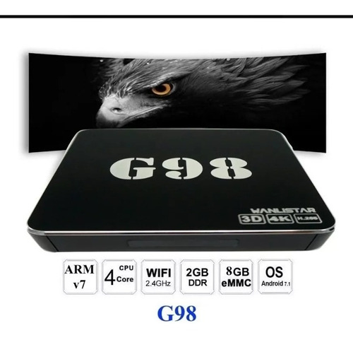 Tv Box G98 Turbo Quad Core 4k 2gb De Memoria Ram Android 7.1