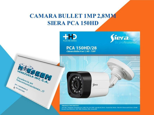 Camara De Seguridad Bullet Hd 720p 2,8mm Siera Hd 4 In 1