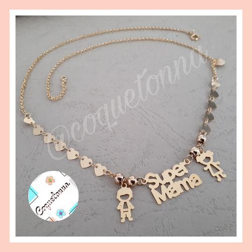 Collar Personalizado Para Mamá. Súper Mamá