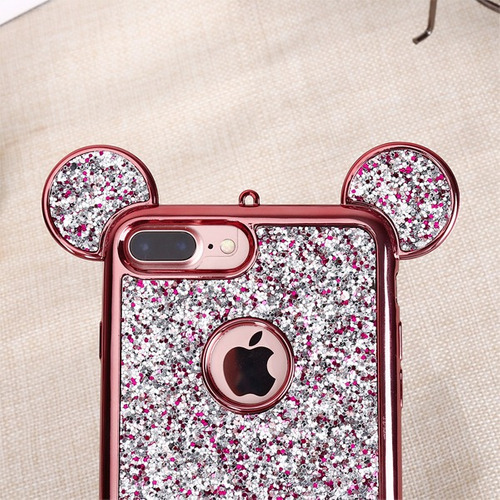 Forro Minnie Mouse Escarcha- iPhone 7 Plus