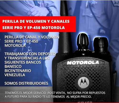 Perilla Volumen Y Canal Motorola Ep450 Pro Pro