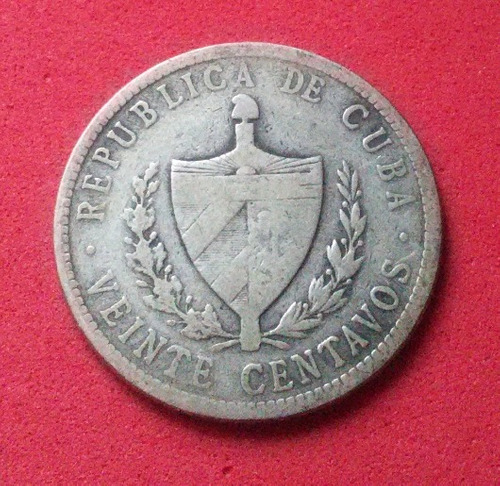 20 Centavos  Cuba, Plata 900