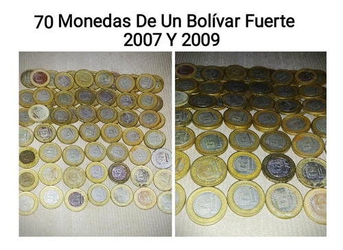 70 Monedas De 1 Bf Del Año $ El Lote