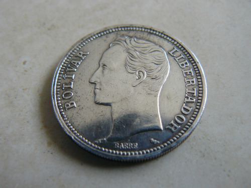 Moneda 2 Bolívares - Año  Gr -plata Lei 835