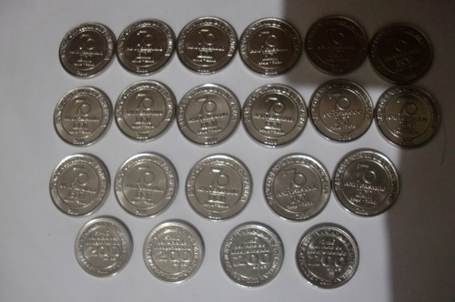 Moneda Aniversario 50 Cents 70 Años Bcv  Grado: Unc