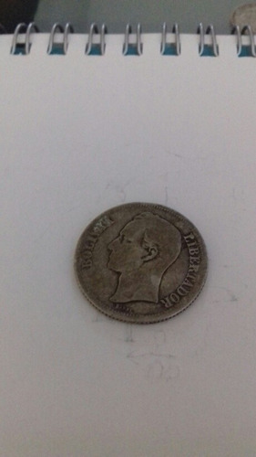 Moneda De 1 Bolivar De Plata Año 