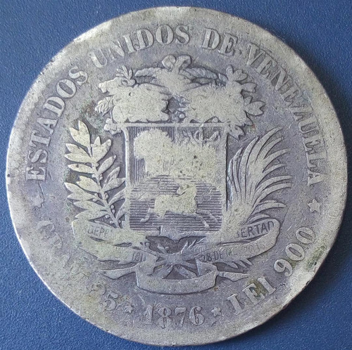Moneda De 1 Venezolano De Plata De  (fuerte)