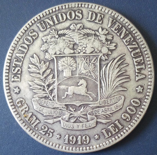 Moneda De 5 Bolívares De  Fuerte De Plata