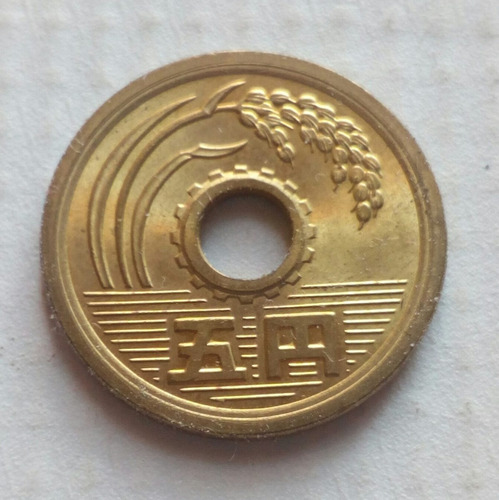 Monedas De La Suerte 5 Yenes Japón $)