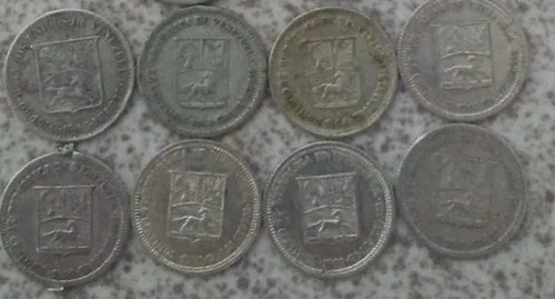 Monedas De Plata Medios 25 Céntimos