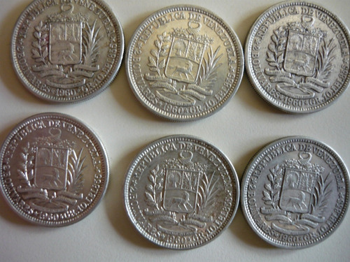 Monedas Venezolana De Plata 2 Bolivares