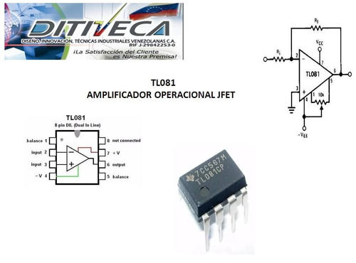 Tl081 Amplificador Operacional Jfet