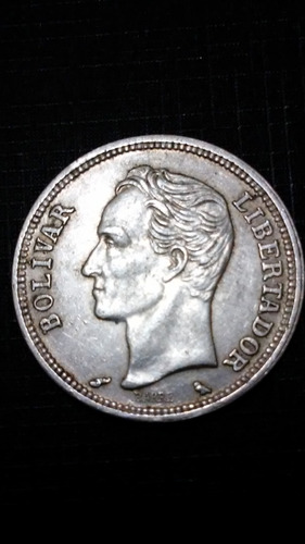 Un (1) Bolivar De Plata . Alto Grado Leer Descripción