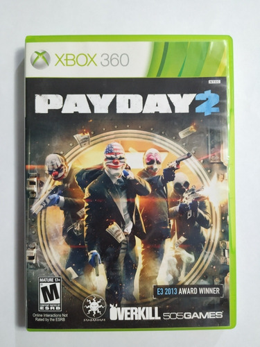 Juego Xbox 360 Payday 2 Como Nuevo