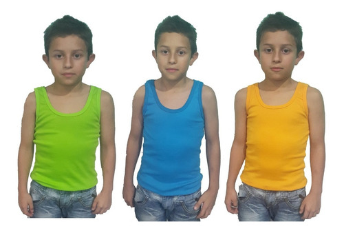 3 Franelillas Guardacamisas Camisetas Para Niño 100%