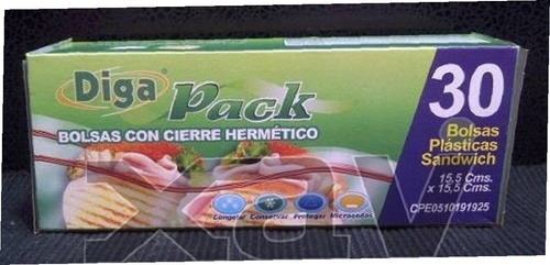 4 Cajas Bolsas Plásticas Cierre Hermético Diga Pack 