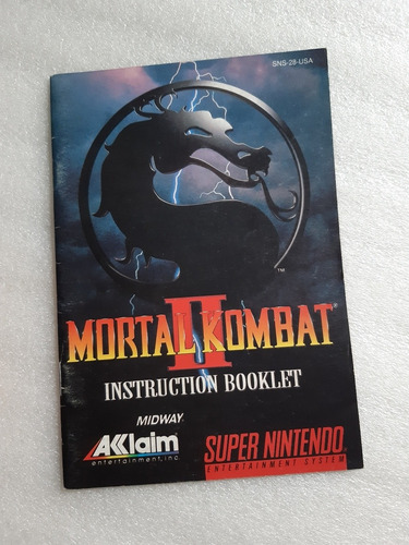 Super Nintendo Juego Manual - Mk2